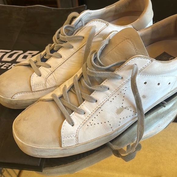 GOLDEN GOOSE White Perforated Superstar Sneakers 41 - Picture 2 of 11
